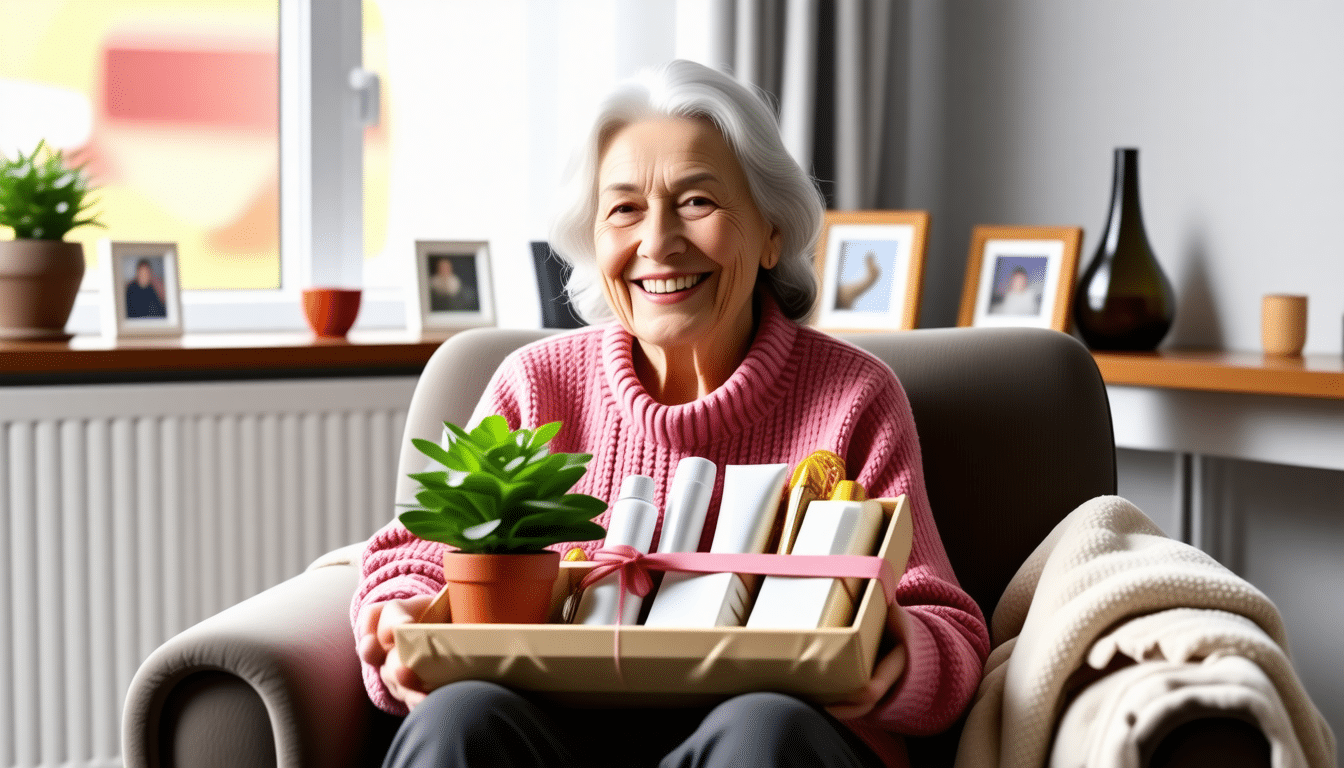 offrez un kit de rajeunissement moral à une personne âgée sereine : une attention originale et bienveillante pour renforcer la joie de vivre et le bien-être au quotidien.
